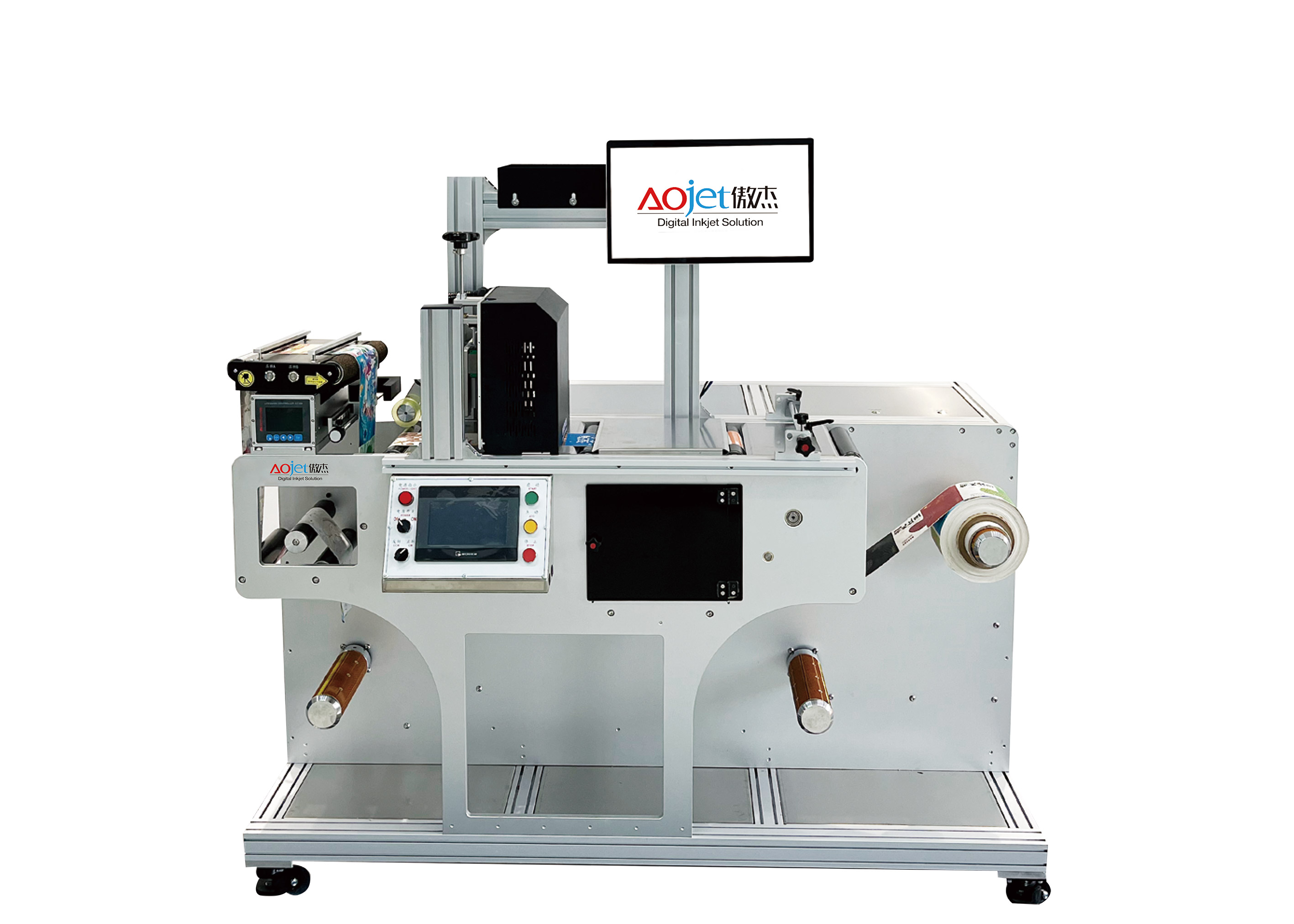 AJ-210J Small roll to roll color digital printing machine