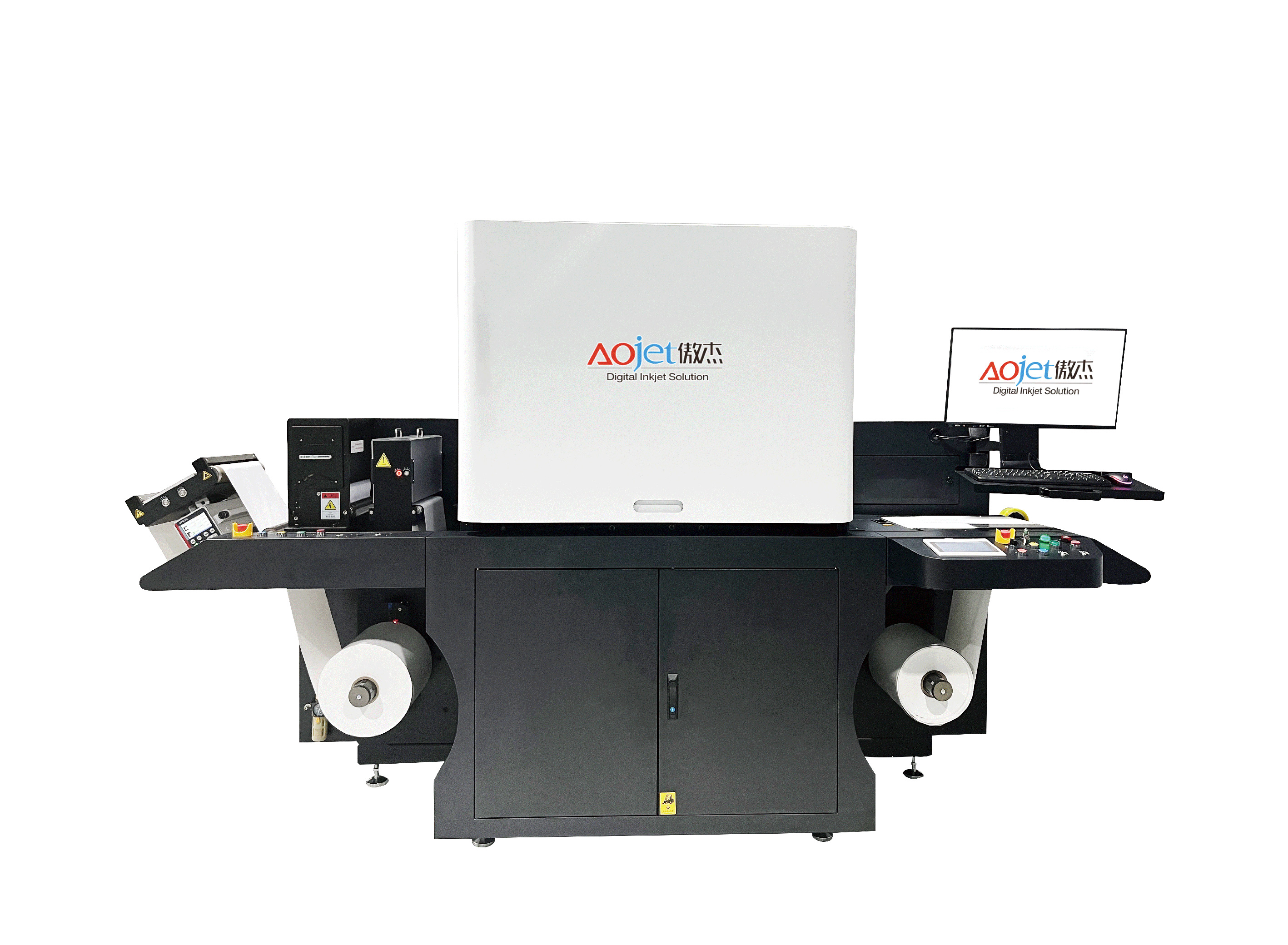 AJ-108-UV，AJ-216-UV,AJ-324-UVDigital roll to roll label machine